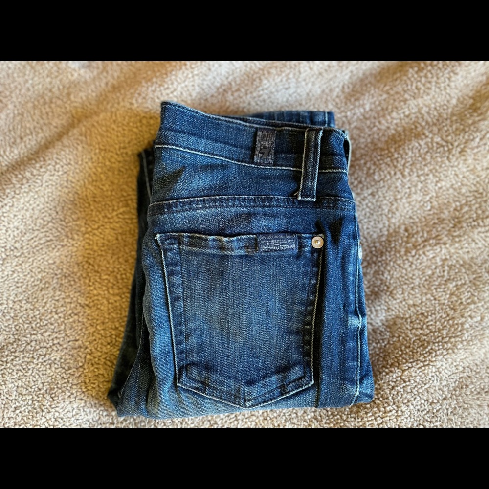 7 Of All Mankind Slim Cigarette Jeans Size 24